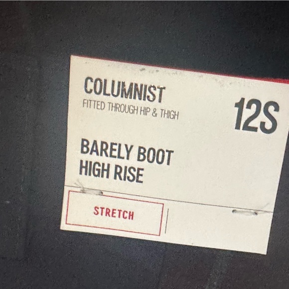 NWT! Express Columnist Dark Blue Plaid Barely Boot High Rise Pants in 12 Short - Picture 8 of 10